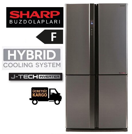 SHARP 4 Kapılı Gardrop Tipi Buzdolabı